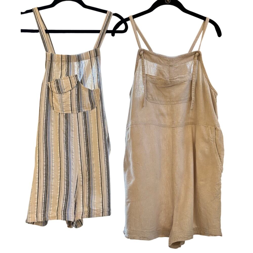Urban Outfitters & Old Navy Overalls Romper Women’s Sz Med Cotton Comfort Cute